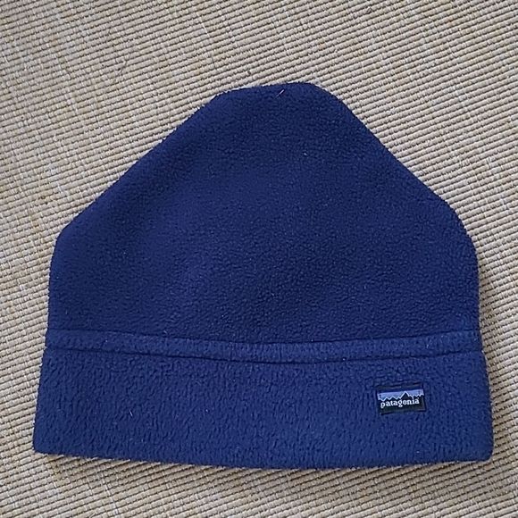Patagonia Accessories - Vintage 90's Patagonia Winter Fleece  Beanie Cap Hat Navy Blue Made in USA